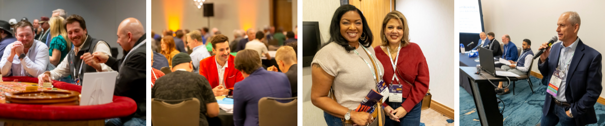 Attendees networking, roundtable discussions, and education sessions at TSSA Big Ideas in Storage